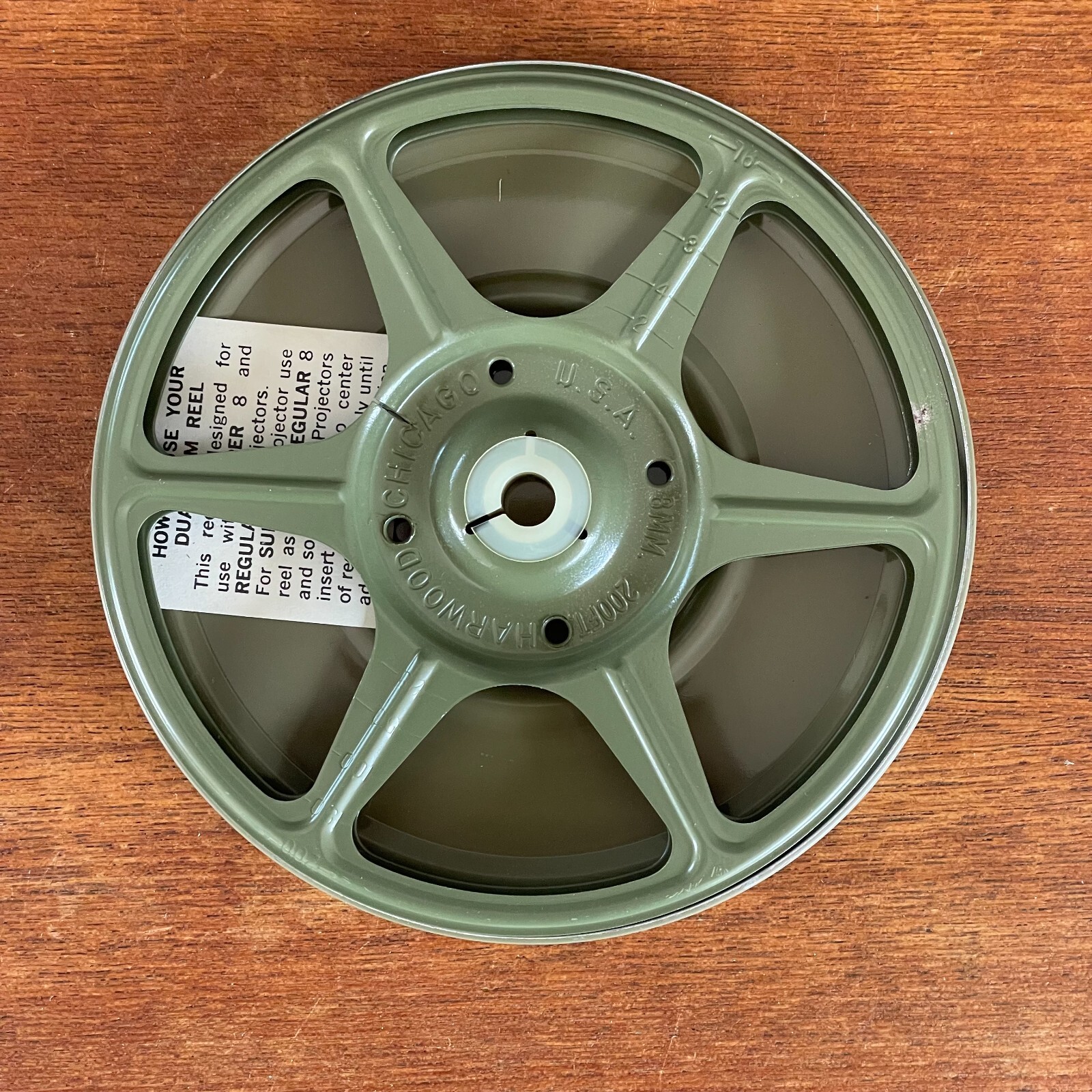 5 inch 200 Foot KMART Brand Dual 8mm Film Canister with Reel