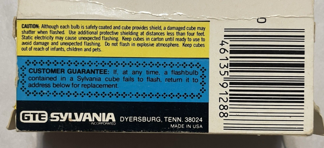 Vintage Sylvania Blue Dot Flashbulbs & Flashcubes Lot of 3 Boxes 36 Flashes NOS