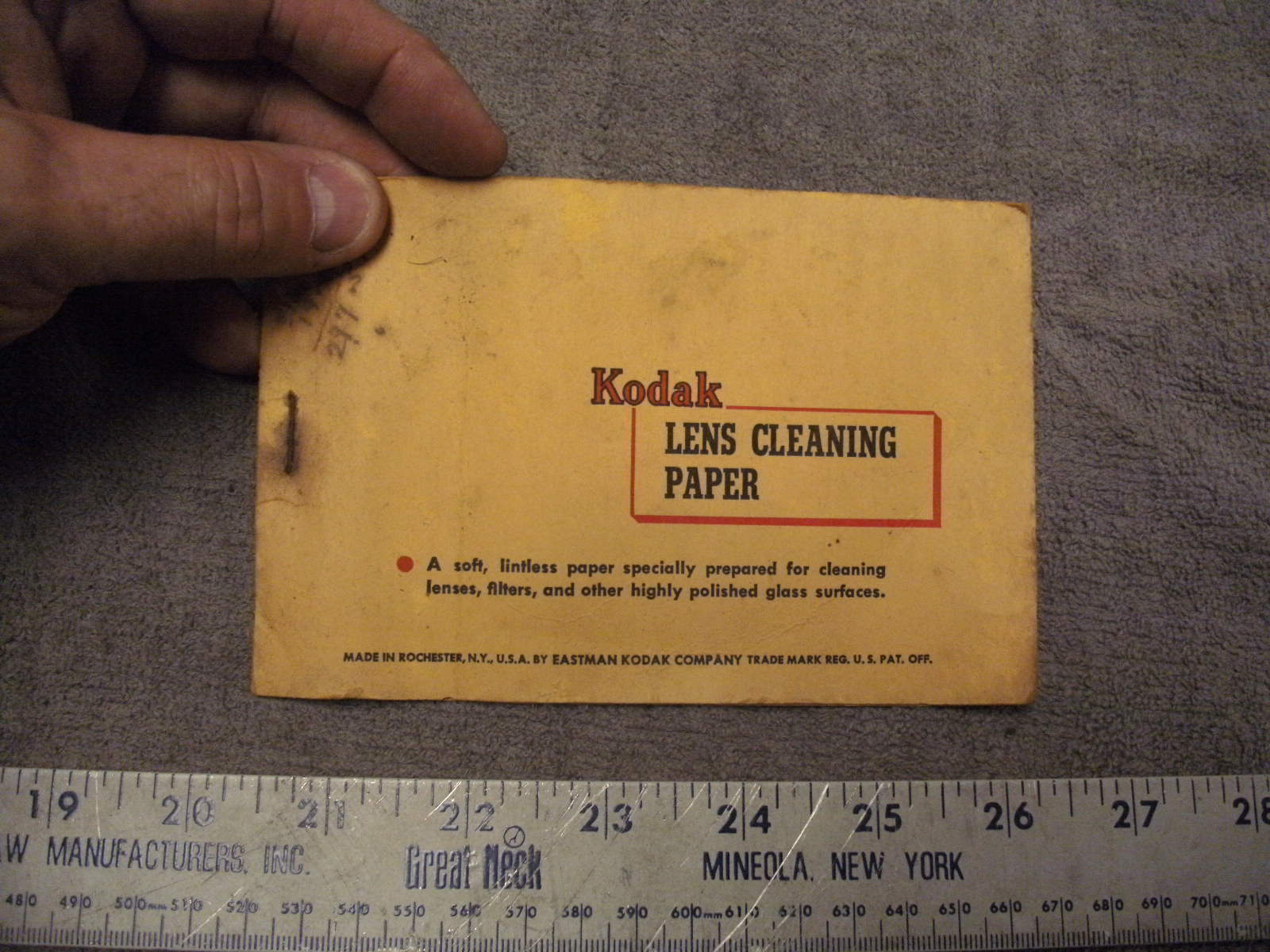 Vintage Packet of Kodak Lens Cleaning Paper, Used