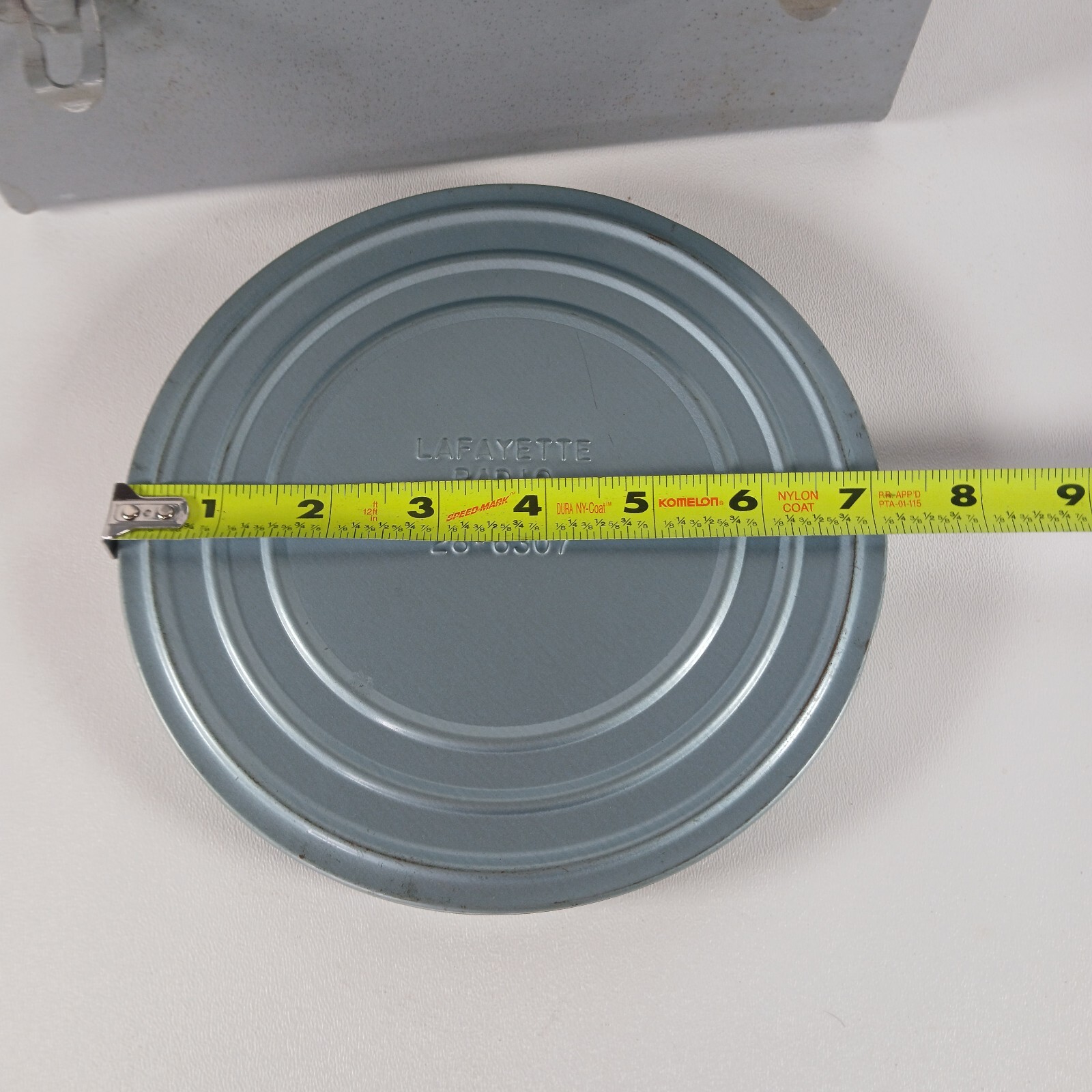 Vintage 50s Brumberger All Metal Movie Reel Box W/ 10 Empty Lafayette Cases