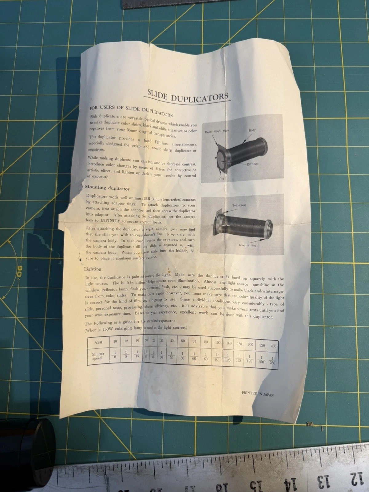 Lentar 35mm Slide Duplicator Made In Japan