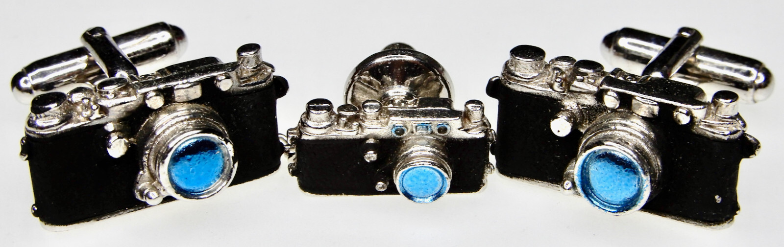 Leica Screw Mount Camera Cufflinks & Tie Clip Set ………. Minty