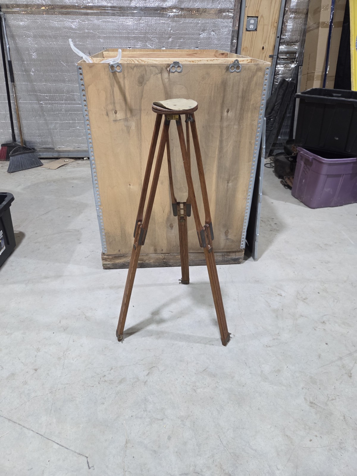 Antique Eastman Kodak Co. wooden Crown Tripod Rare Vintage