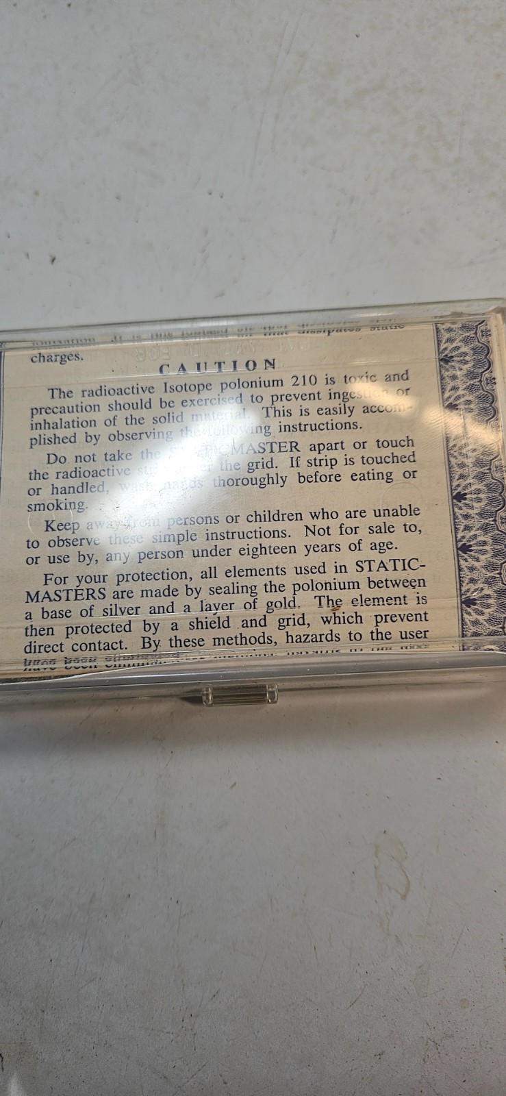 Vintage Staticmaster 3T125 guar. to Nov. 58 by Nuclear Products Co. S 2 B1