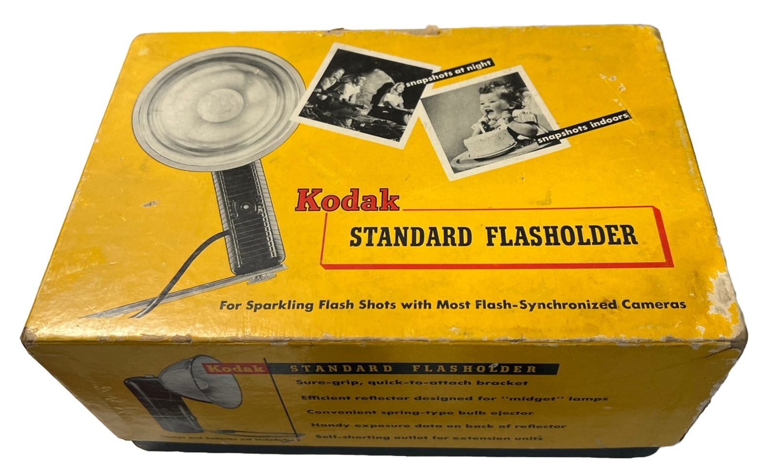 KODAK Standard Flash Holder in Original Box w/ Cover & Bracket NICE Vintage