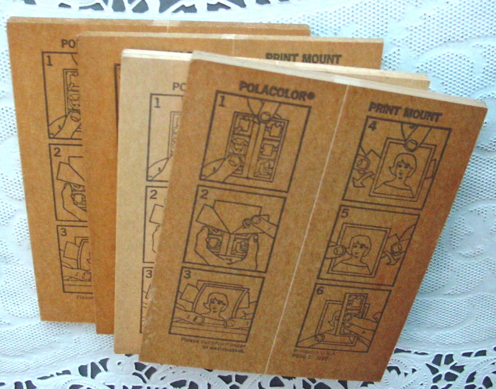 Vintage Polacolor Polaroid Instant Snap Shot Picture Print 32 Card Mounts Lot
