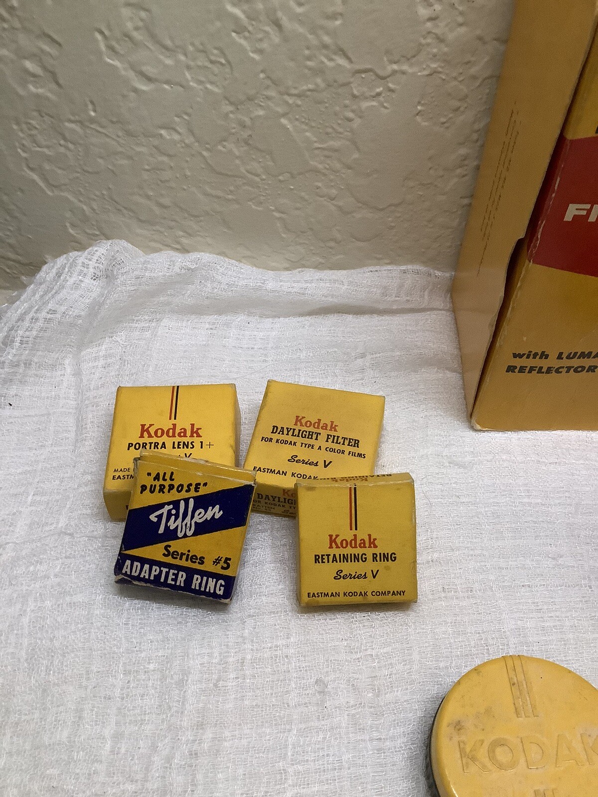 Lot of Vintage Kodak Camera Lens~ Filters~Leather Cases~Adapters~Flashholder