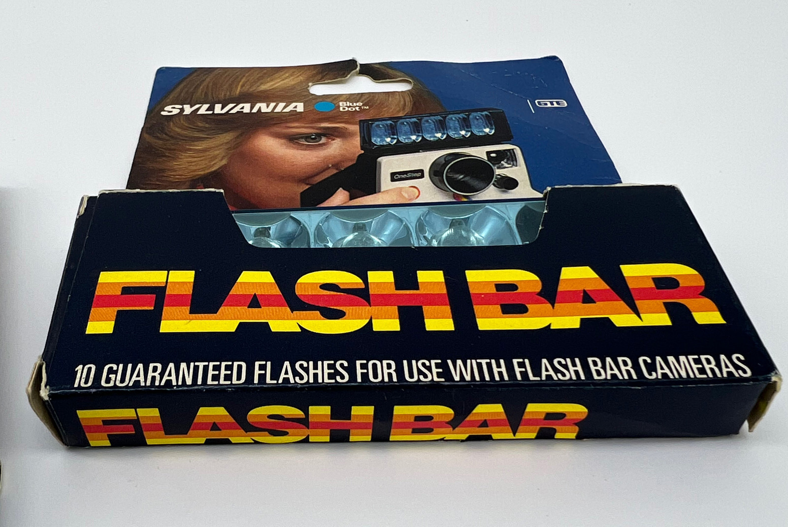 NOS 2 Sealed Packages Sylvania Blue Dot Flash Bar 10 Flash Cube Polaroid Camera