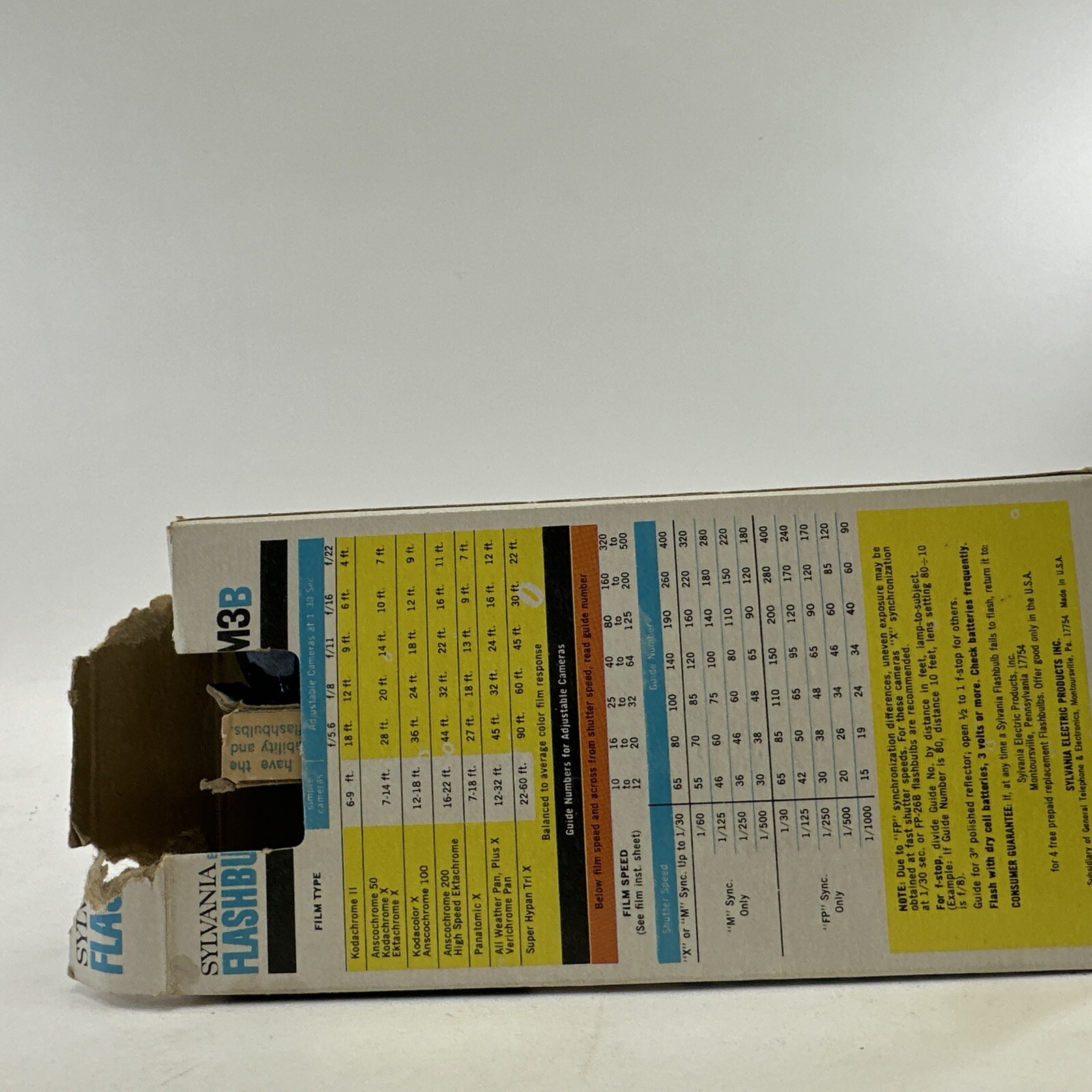 Sylvania Blue Dot Flash Bulbs flashbulbs M3B Twelve Blue Bulbs New In Box *Read*