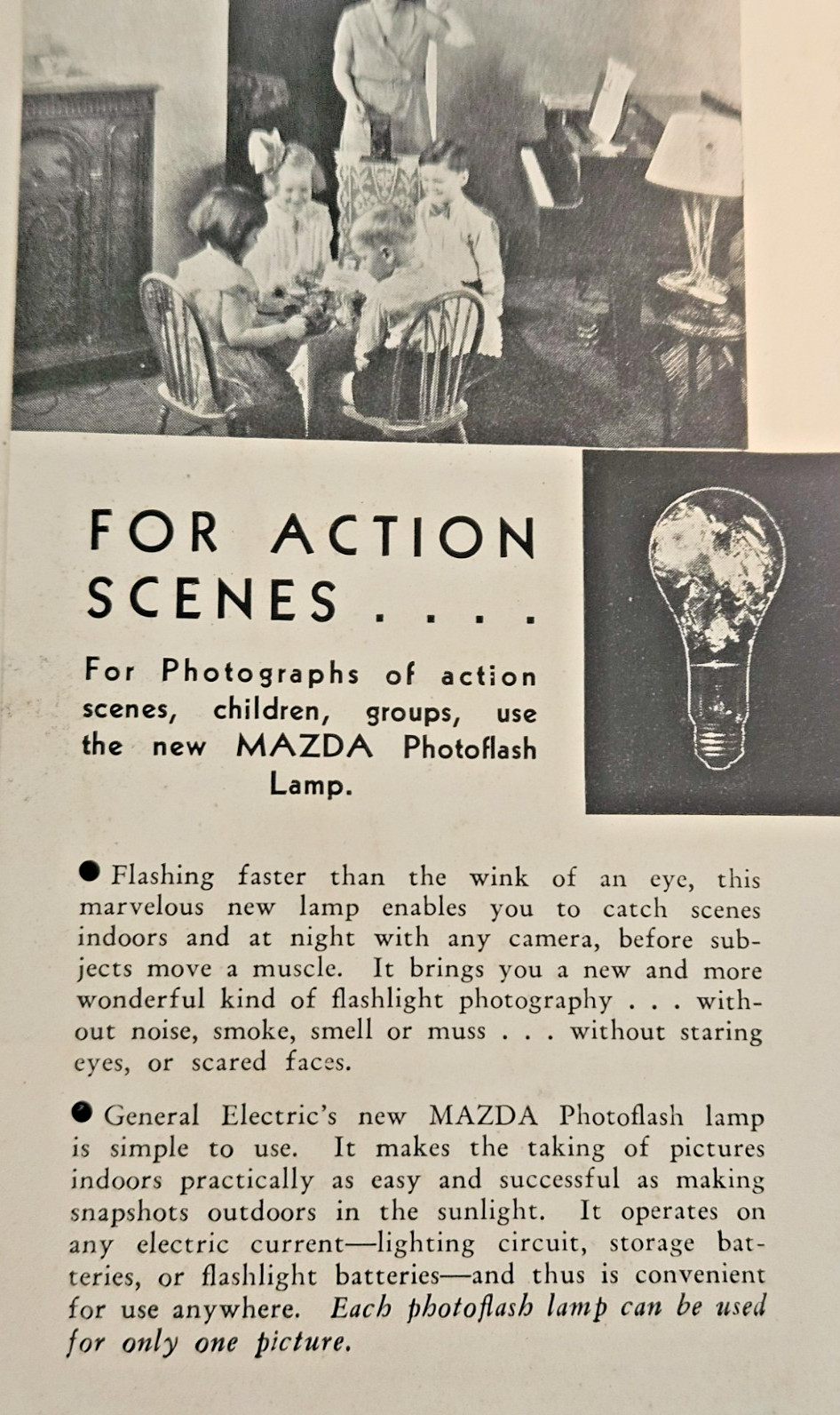 MAZDA Photoflash Lamps Advertising Booklet How to make Good Pictures