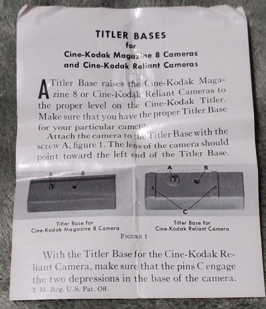 Cine-Kodak Titler with Titler Base