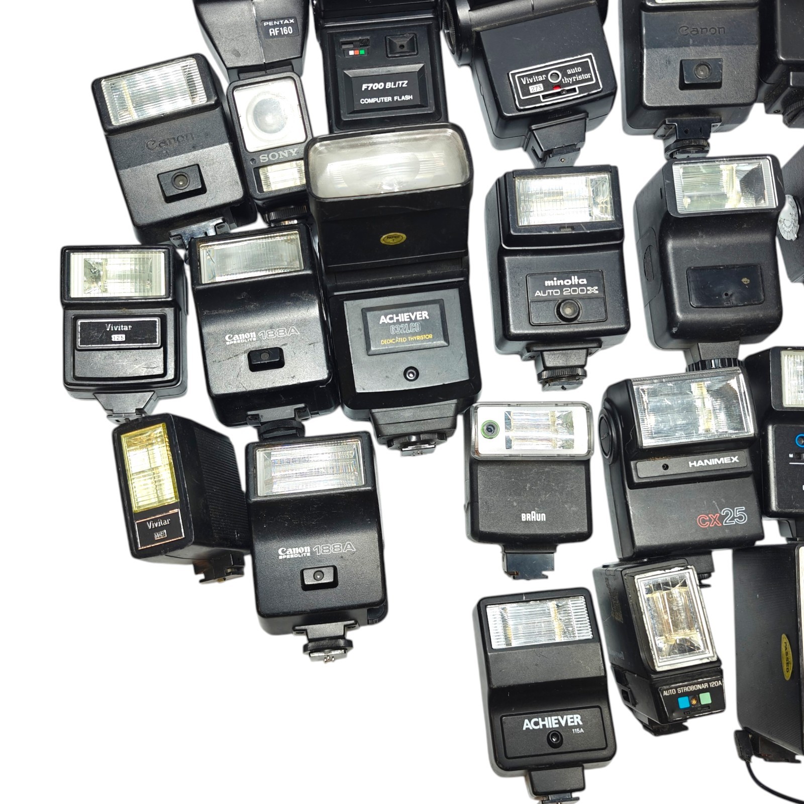 BULK LOT – 37 UNITS – Vintage Camera Flash Lot – Untested