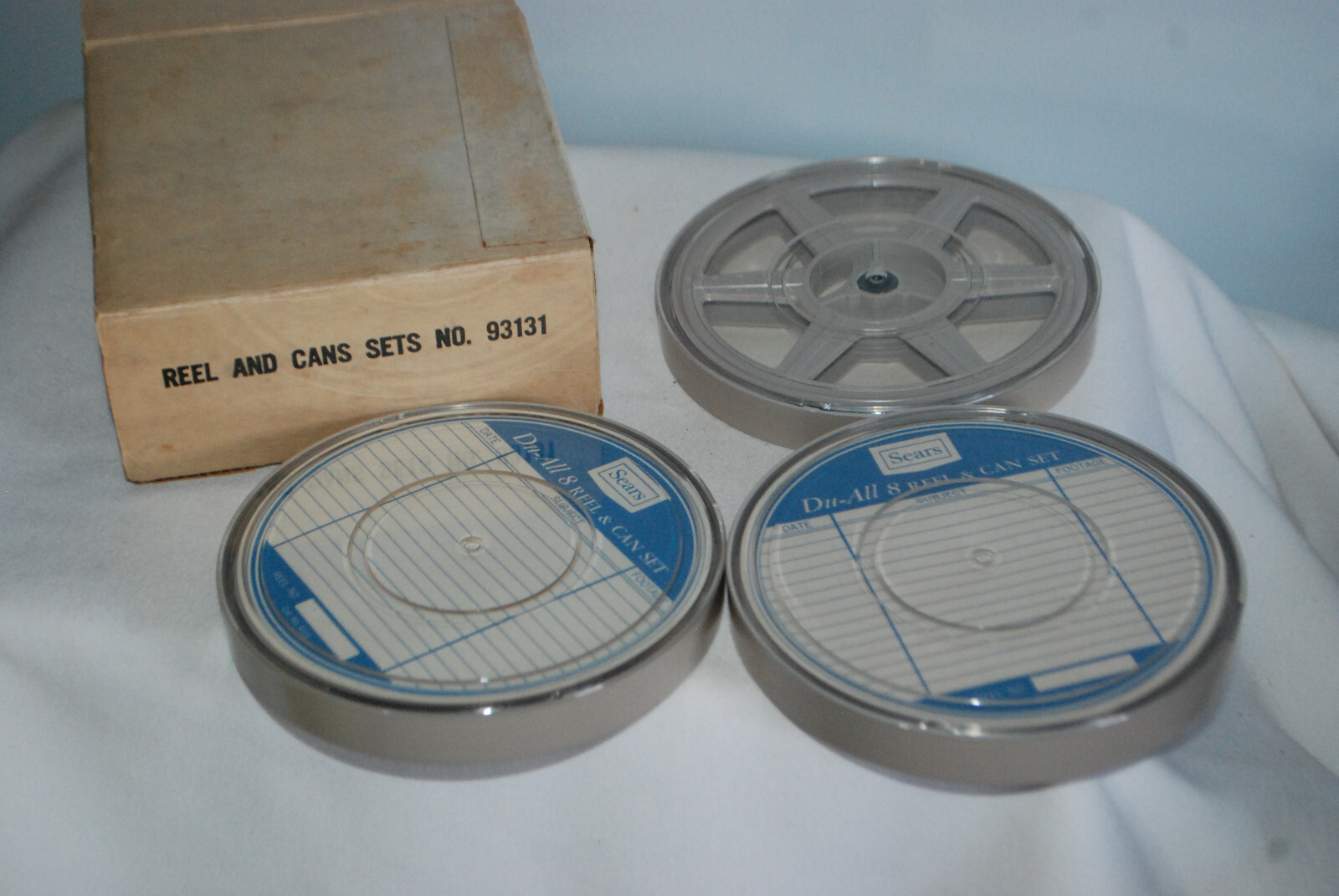 Vintage SEARS Du-All 8 Reel and Can Set PACK OF 3 New in Orig. Packaging NOS