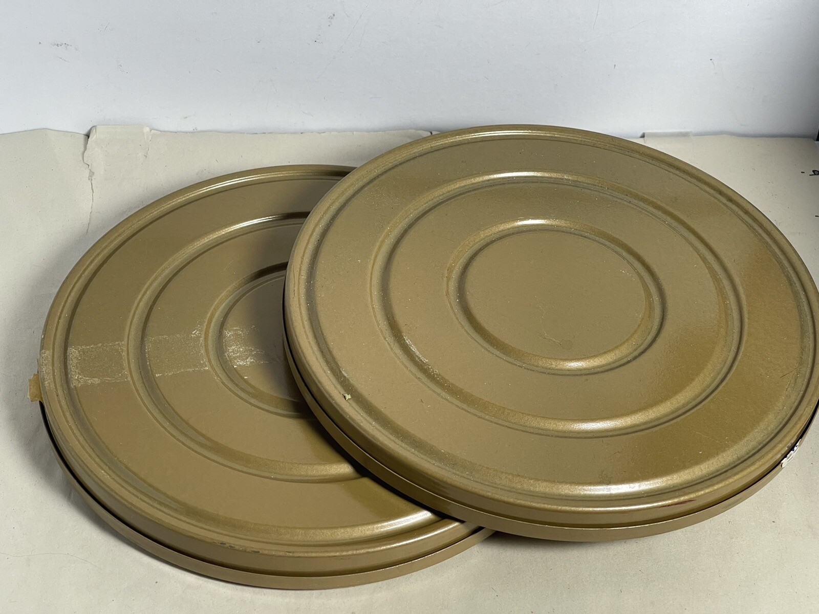 Pair Of 2 Vintage Compco Dual 8 Reel Storage Reel & Can Set Of 2
