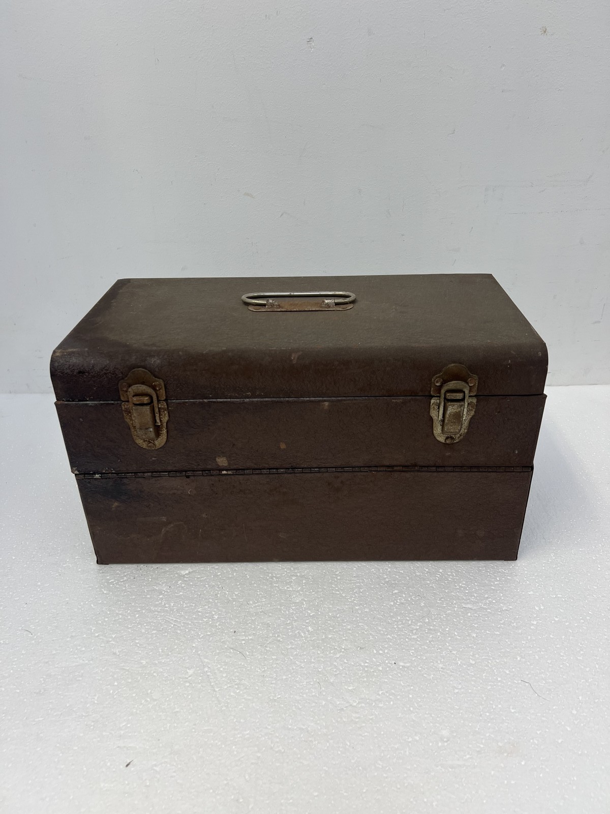 Vintage Metal 8MM Film Reel Storage Box Case USA S-K Tool steel Sherman Klove