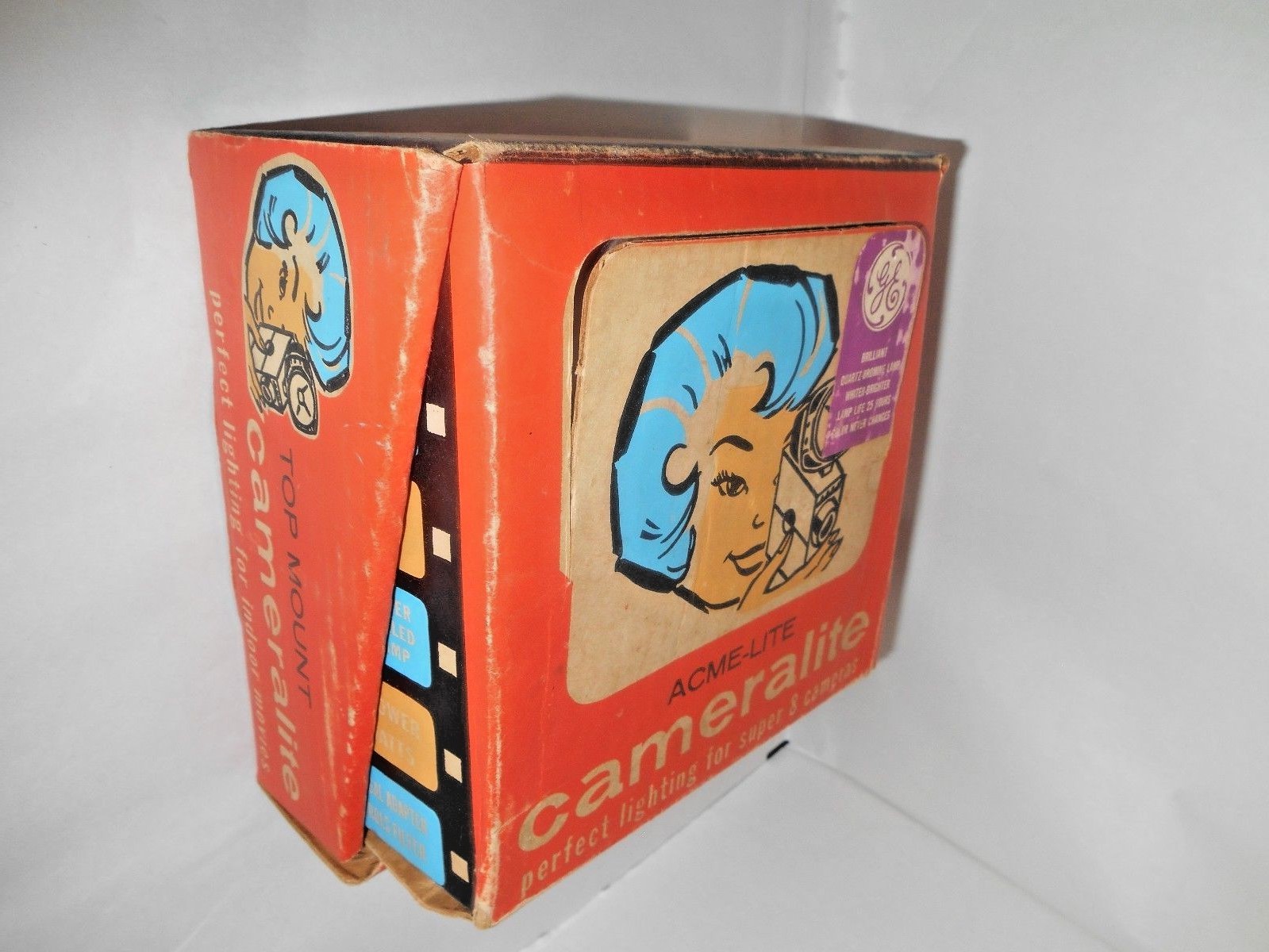 Camerlite Top Mount for Super 8 Cameras in Original Box / Papers VTG GE Acme