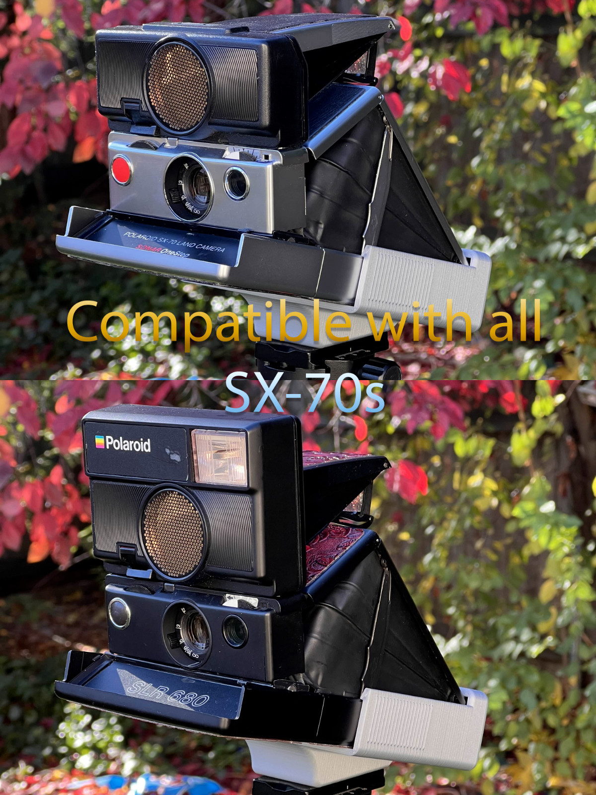 Deluxe SX-70 Tripod Adapter (Built-in Angle & Strong Grip)