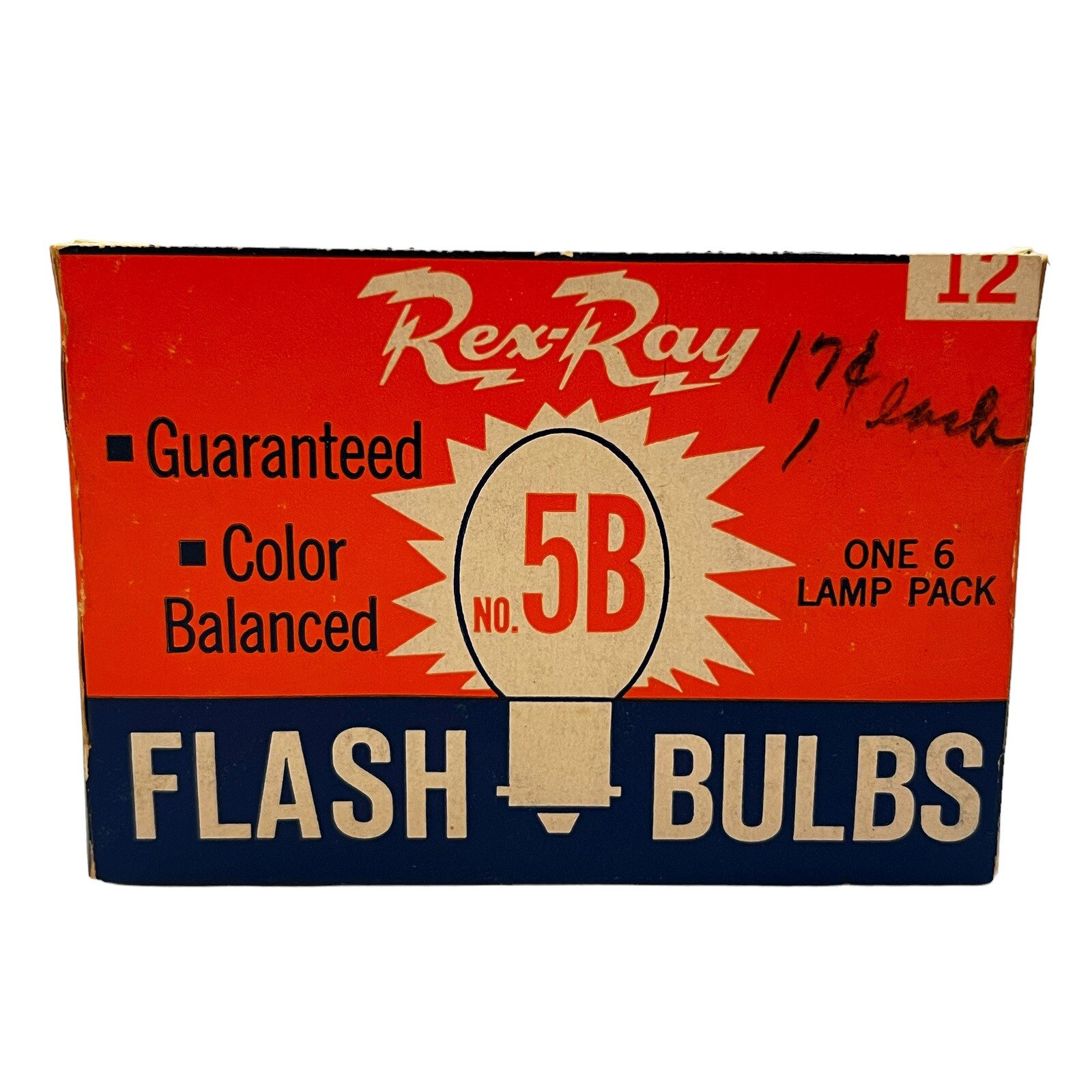 Vintage REX-RAY FLASH BULBS No. 5B Never Used 9 Blue Bulbs Total READ RARE