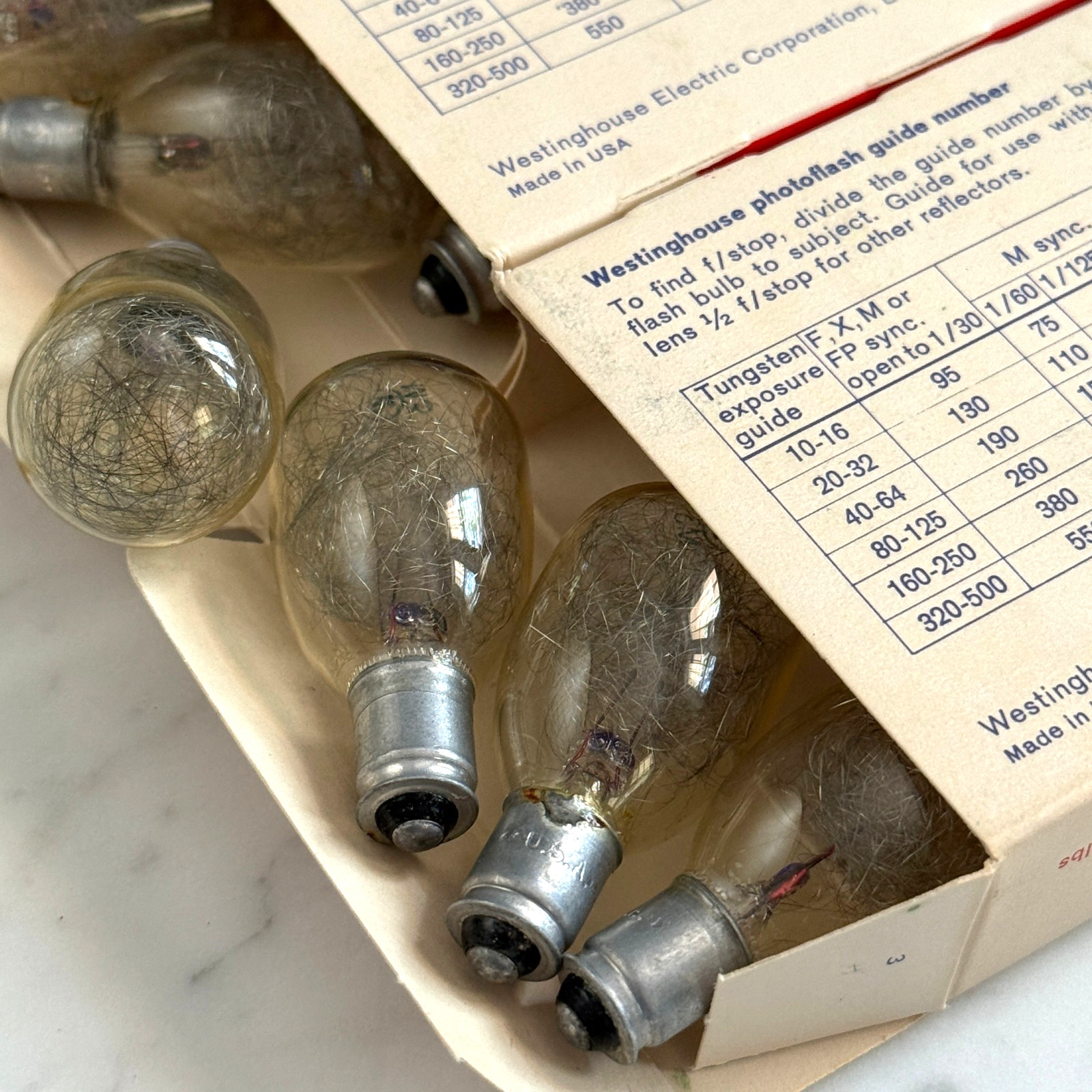 Vintage Westinghouse M3 Flash Bulbs – 12ct Original Box – Color Balanced NOS