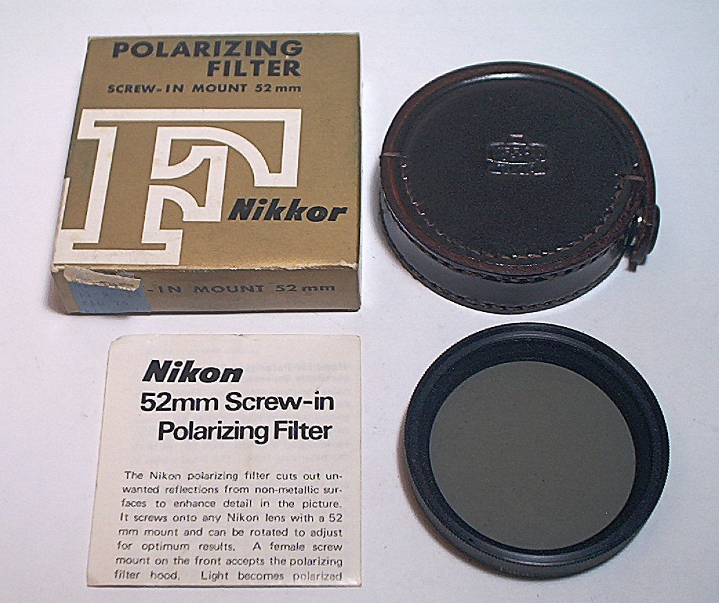NIKON 52MM POLARIZING FILTER W/ CASE – UNUSED CLEAN ON OB