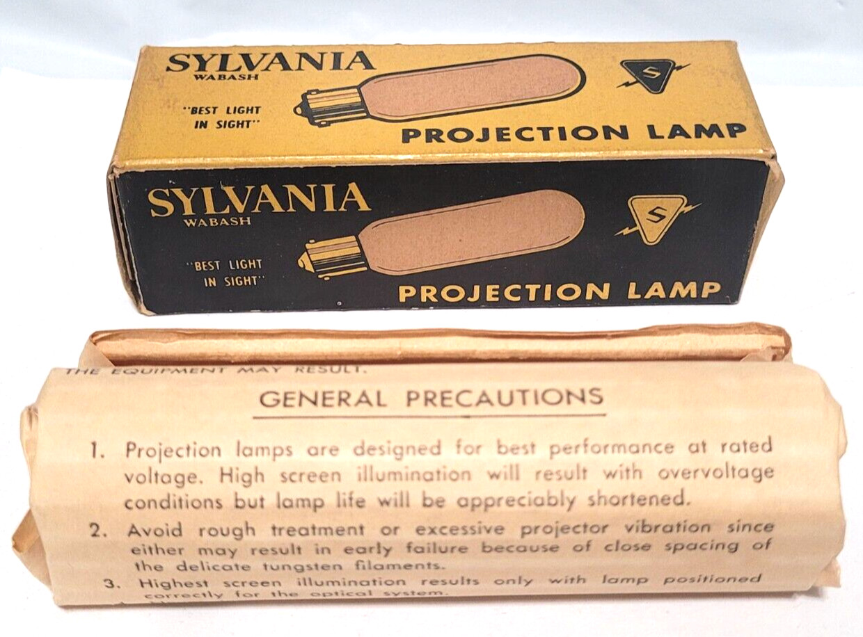 Vintage Sylvania Wabash Projection Lamp, 300 Watts 120 Volts New in Box !!