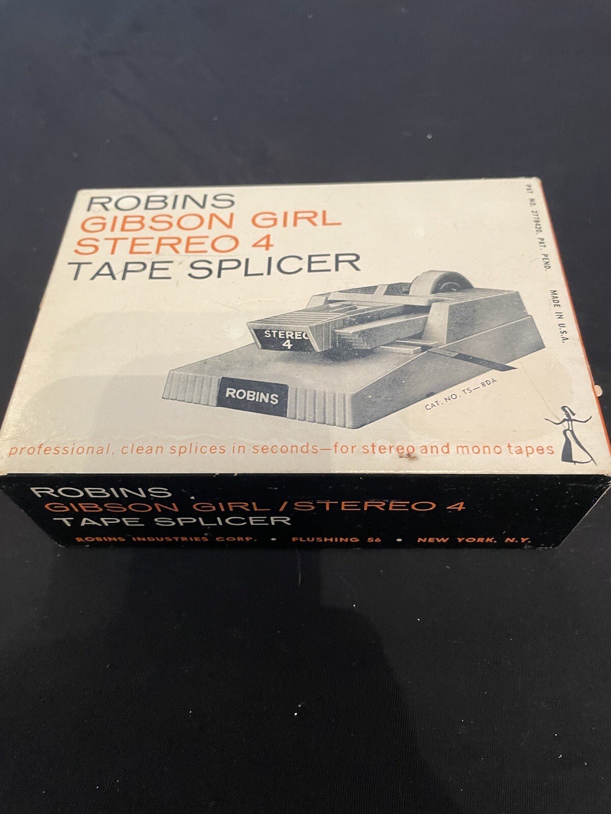 Vintage Robins Gibson Girl Stereo 4 Tape Splicer VG Cond with Orig Box & Papers