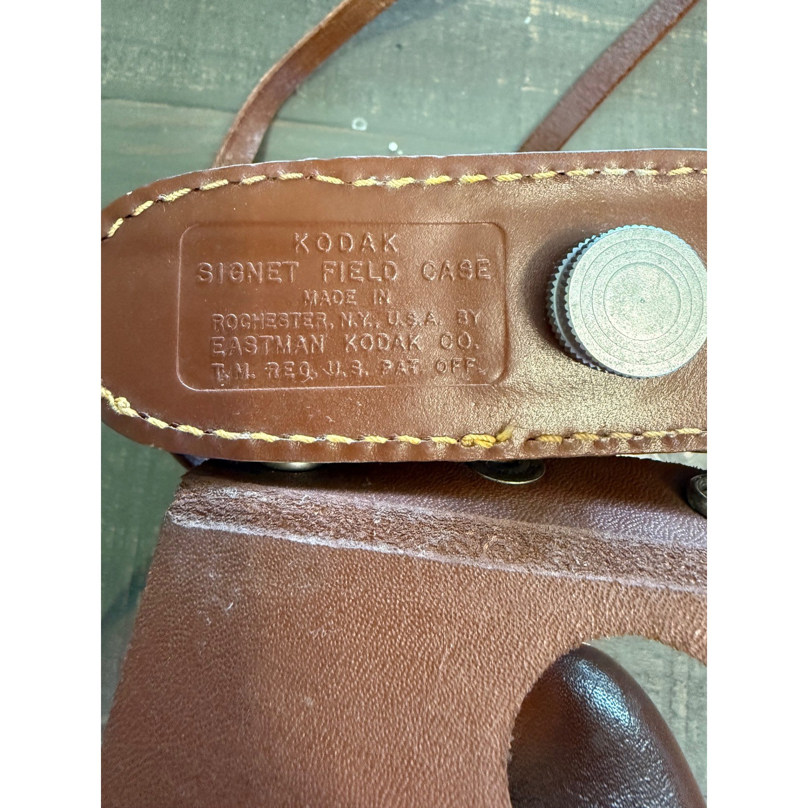 Vintage Kodak Signet Field Case Brown Leather Camera Bag Eastman Kodak Co USA