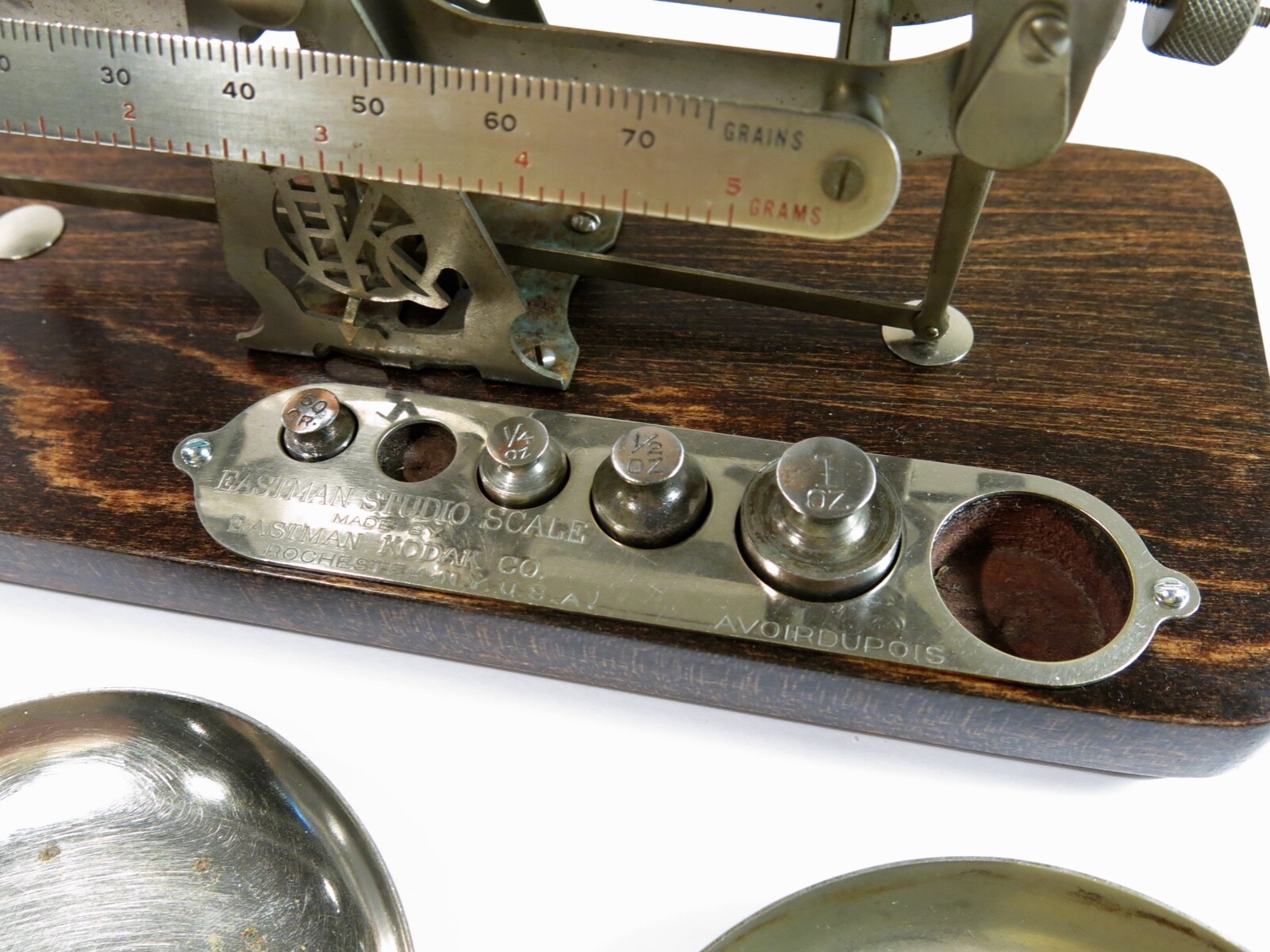 Antique Kodak Studio Scale with Weights — Refinished Base plus New Feet
