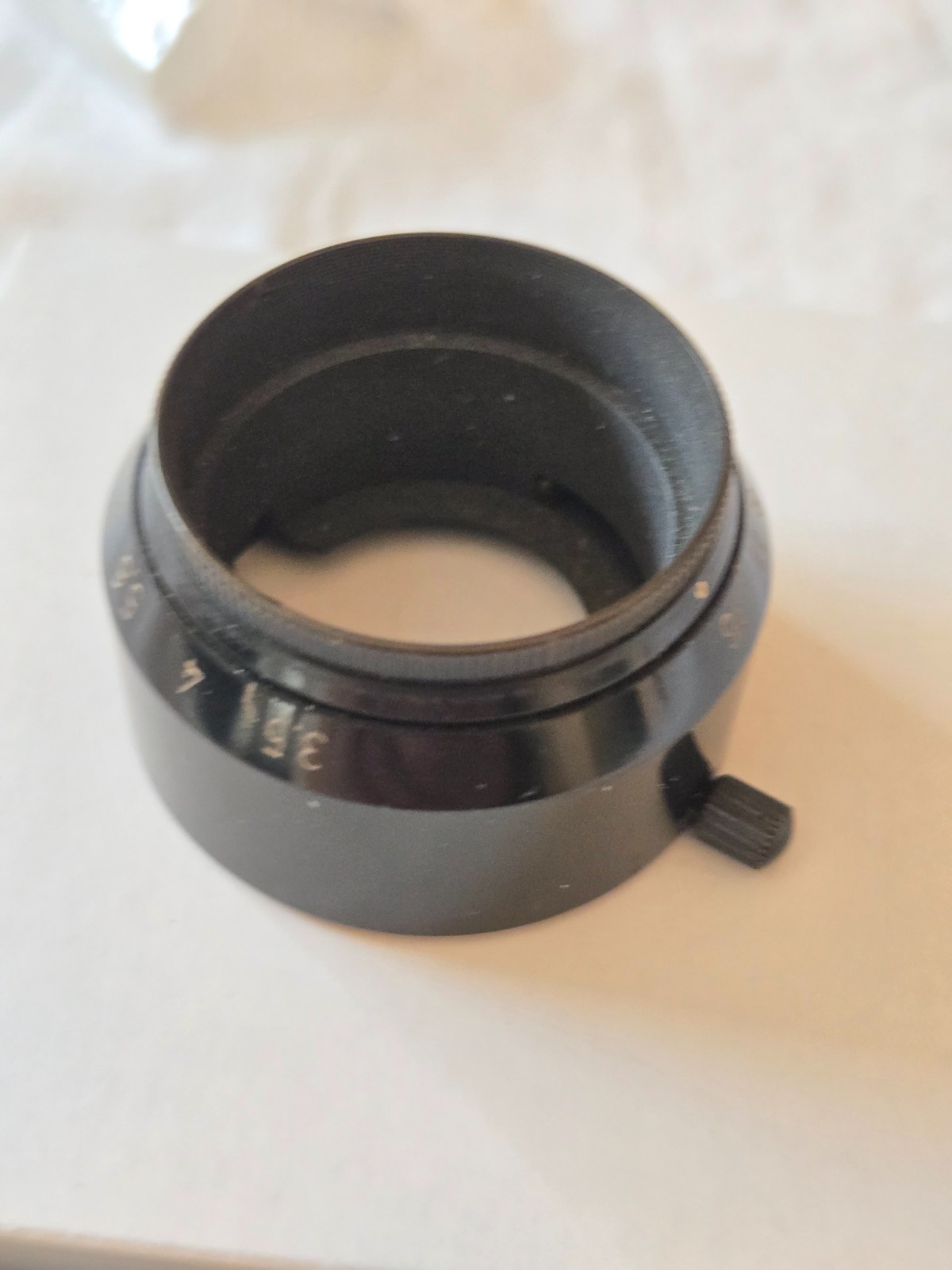 Original Leica VALOO Lens Hood & Aperture for Collapsible Elmar Lens