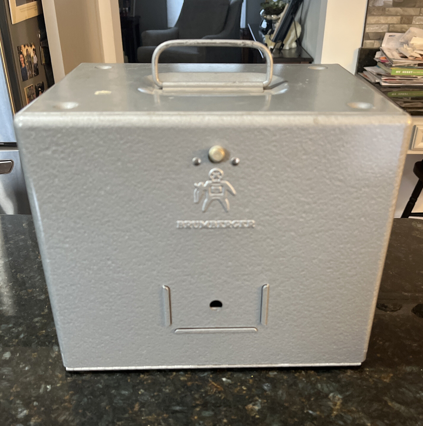 Vintage Heavy Brumberger metal Film Storage box – 12 slots