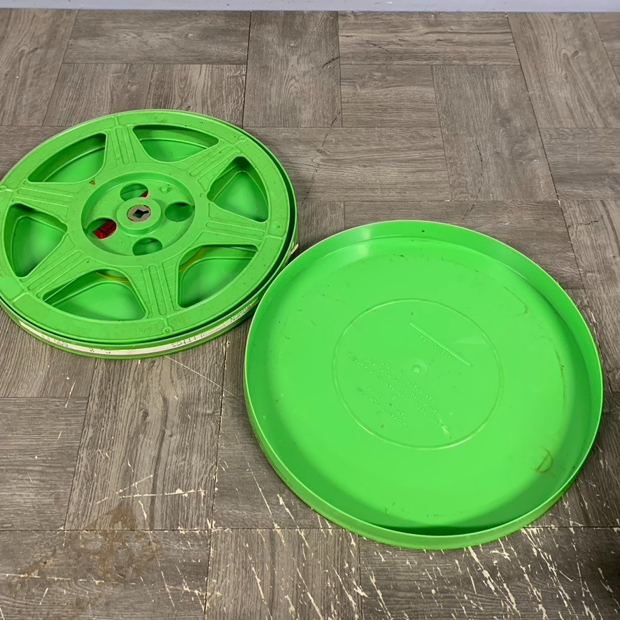 5 x Vintage 10.5 Metal Film Reel Canister Case Empty Various Colors