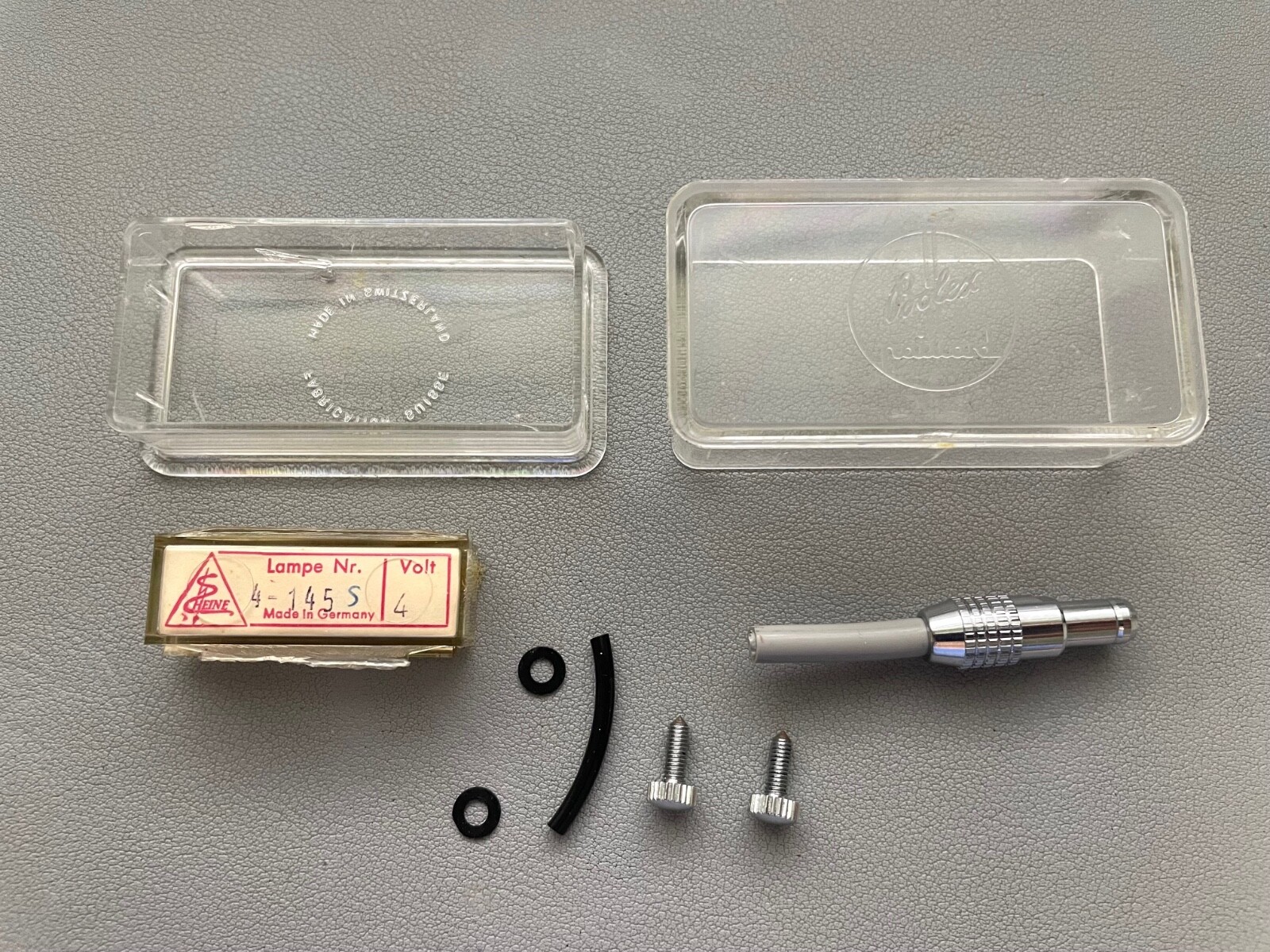 Box of Bolex H16 REX Parts in Original box 16mm movie camera