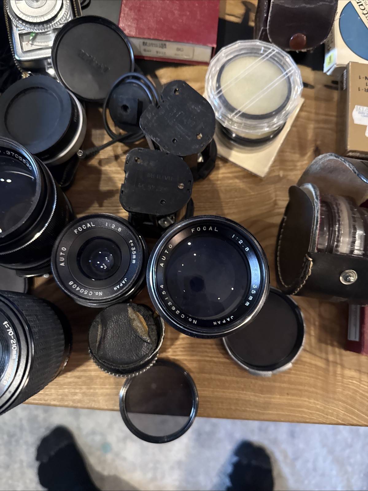Large Vintage Group Lot Of Camera Equipment Accessories Lens Flash Filter Etc