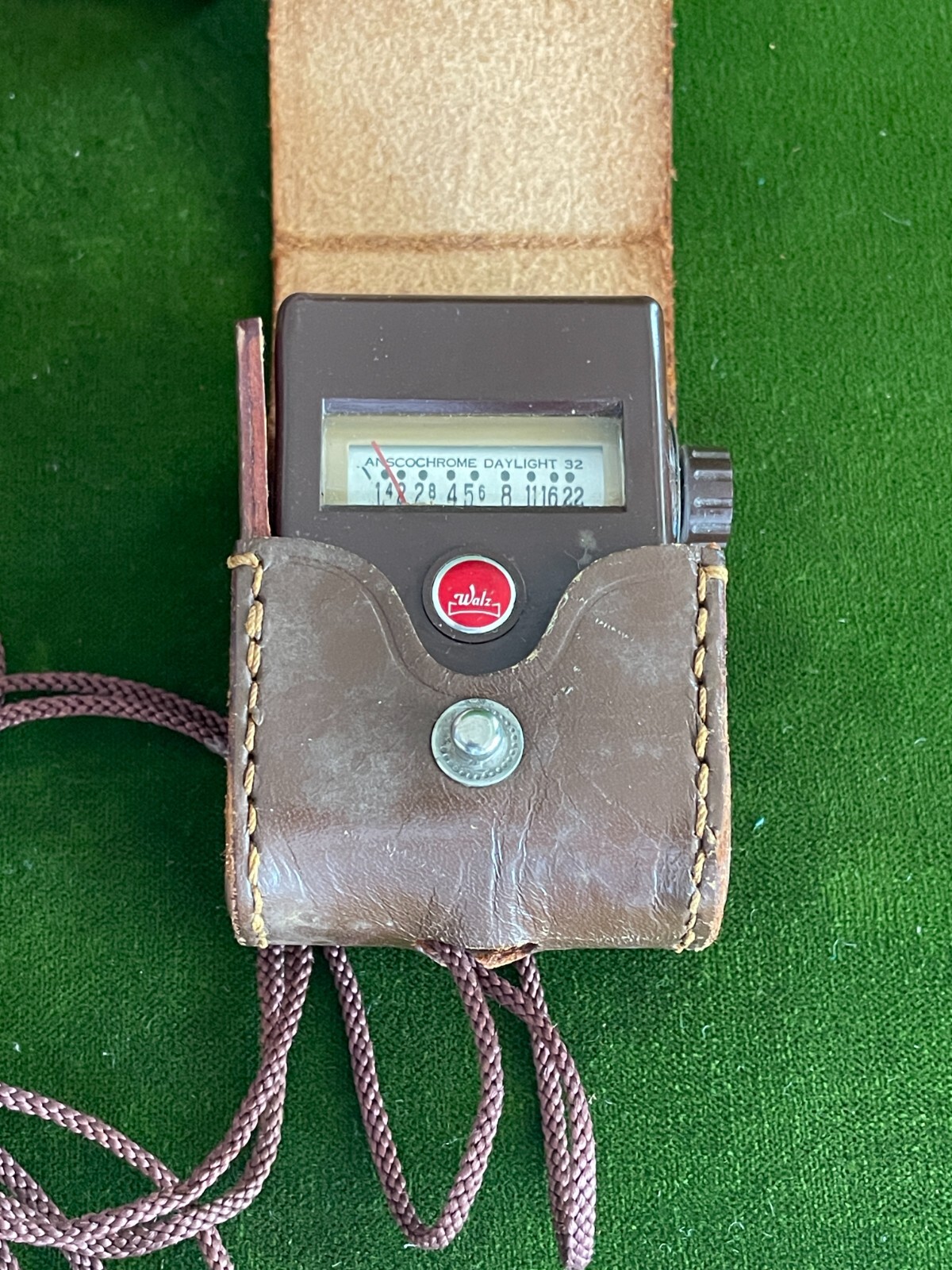 Vintage WALZ Light Exposure Meter for POLAROID Cameras Japan Leather Case