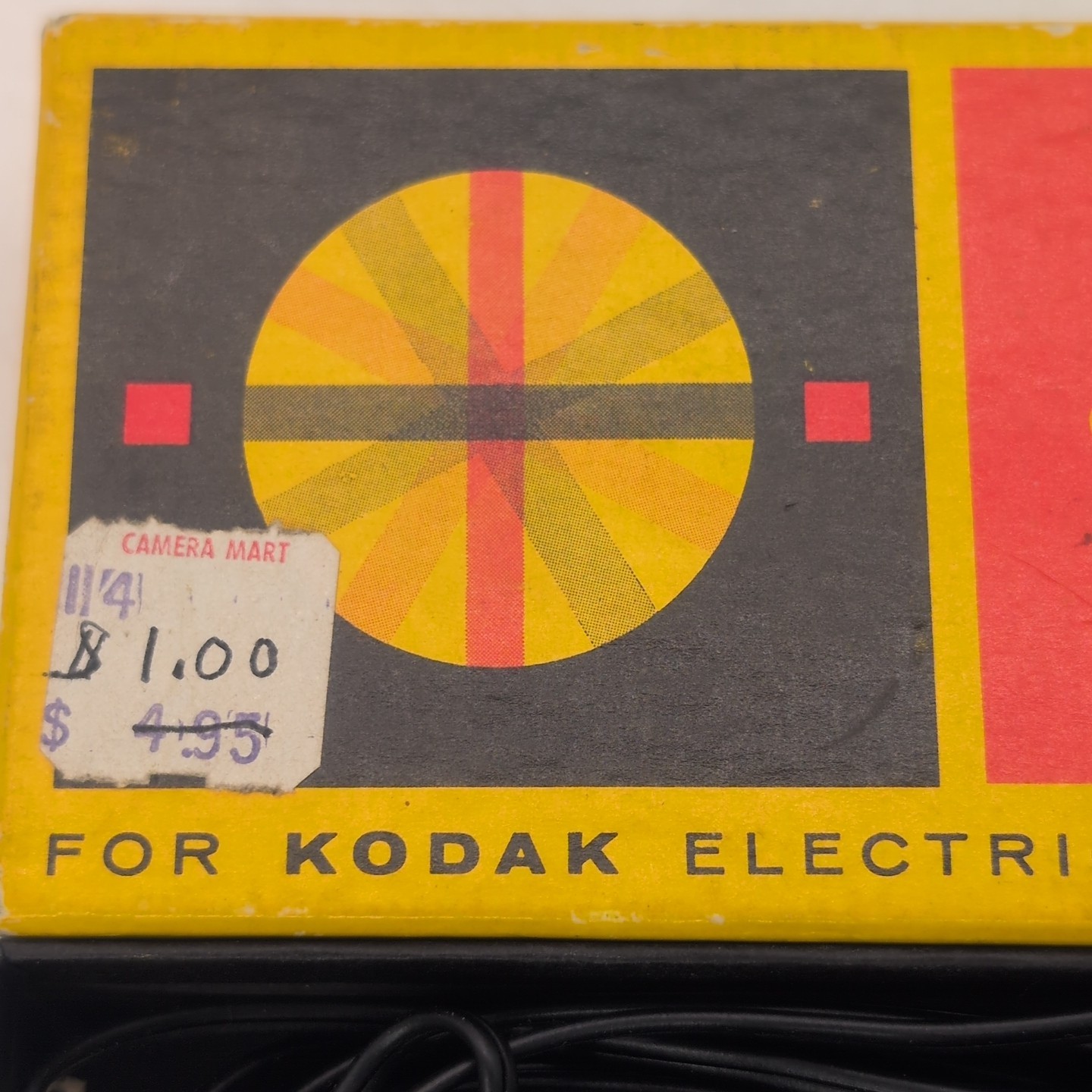 Kodak Remote Control Cord D351, 25 Foot, for Electric 8 Camera Original Box Vtg