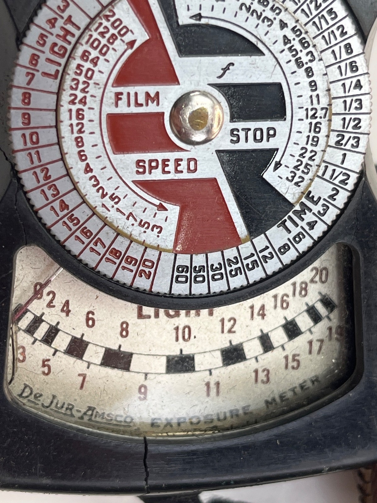 Vintage DeJur-Amsco 5B Exposure Meter With Case & Neck Strap 58g