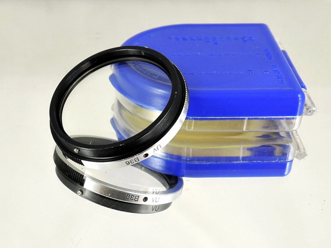 Flexaret UV B36 Filter Meopta Accessories Bayonet RARE + right blue plastic box.