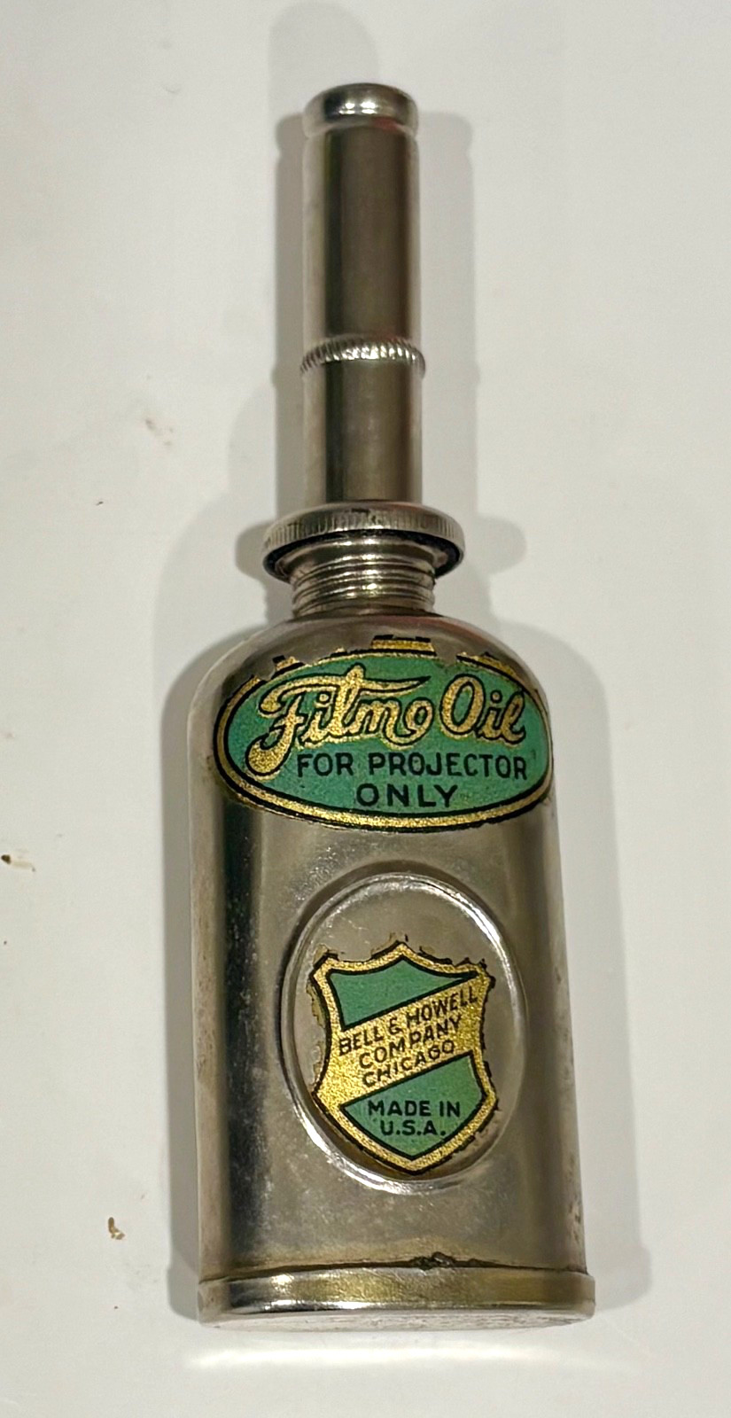 Antique Bell & Howell FILMO Oil Bottle Can for Movie Projector USA Empty