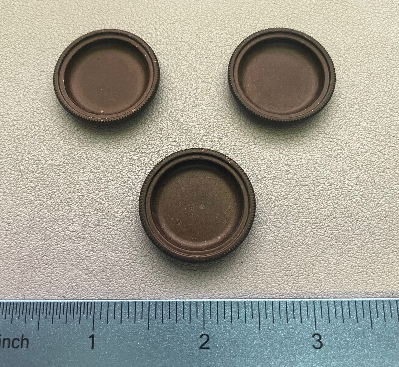 Original metal Turret cap for Bell & Howell Filmo 16mm Movie Camera lot of 3