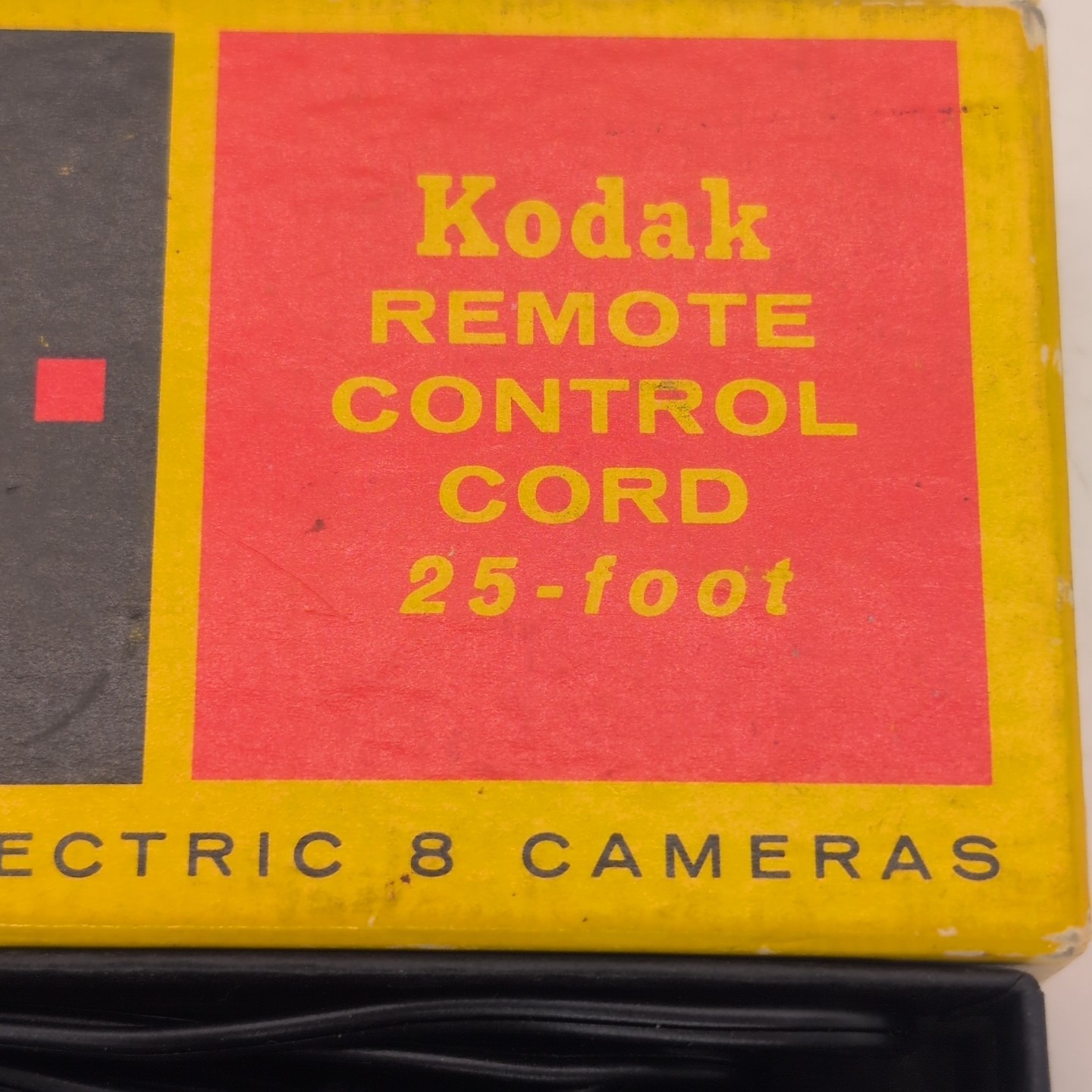 Kodak Remote Control Cord D351, 25 Foot, for Electric 8 Camera Original Box Vtg