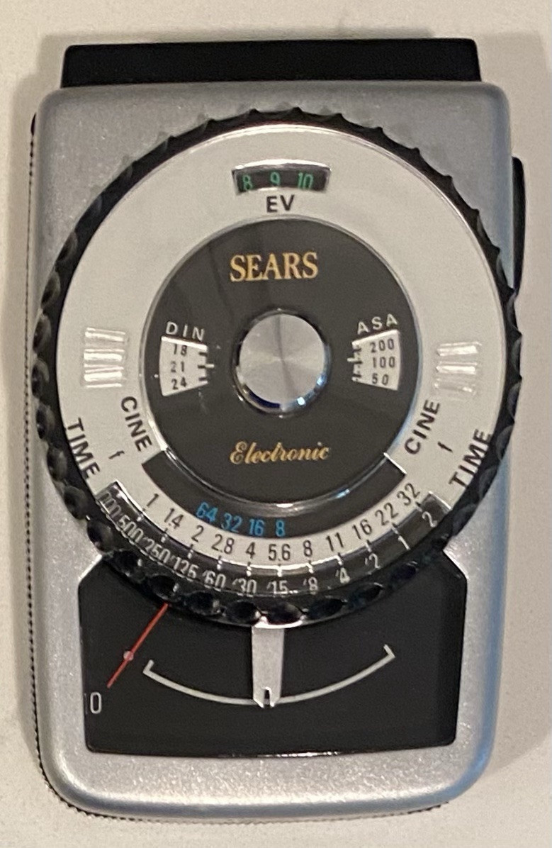 Vintage Sears Electronic Light Meter Camera Movie & Photo w/ Leather Case Japan