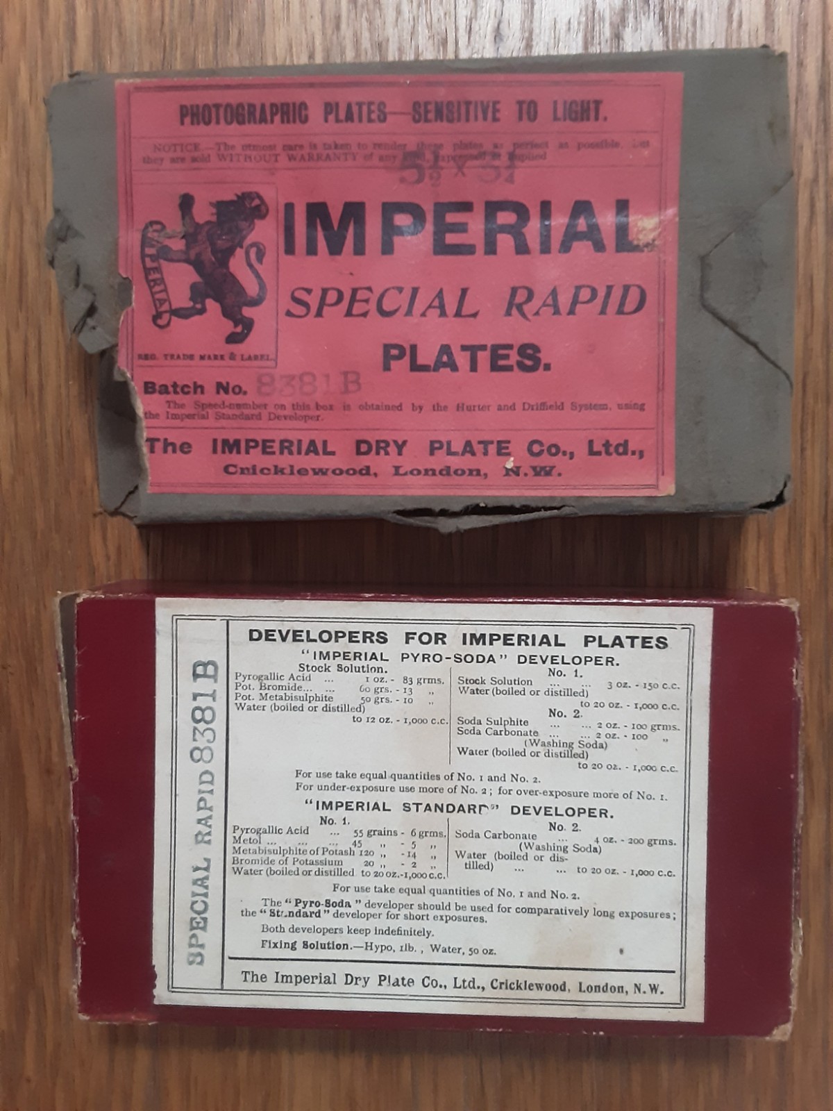 Rare Antique Box Of Photographic Plates, 5 1/2 x 3 1/4, Imperial Dry Plate Co
