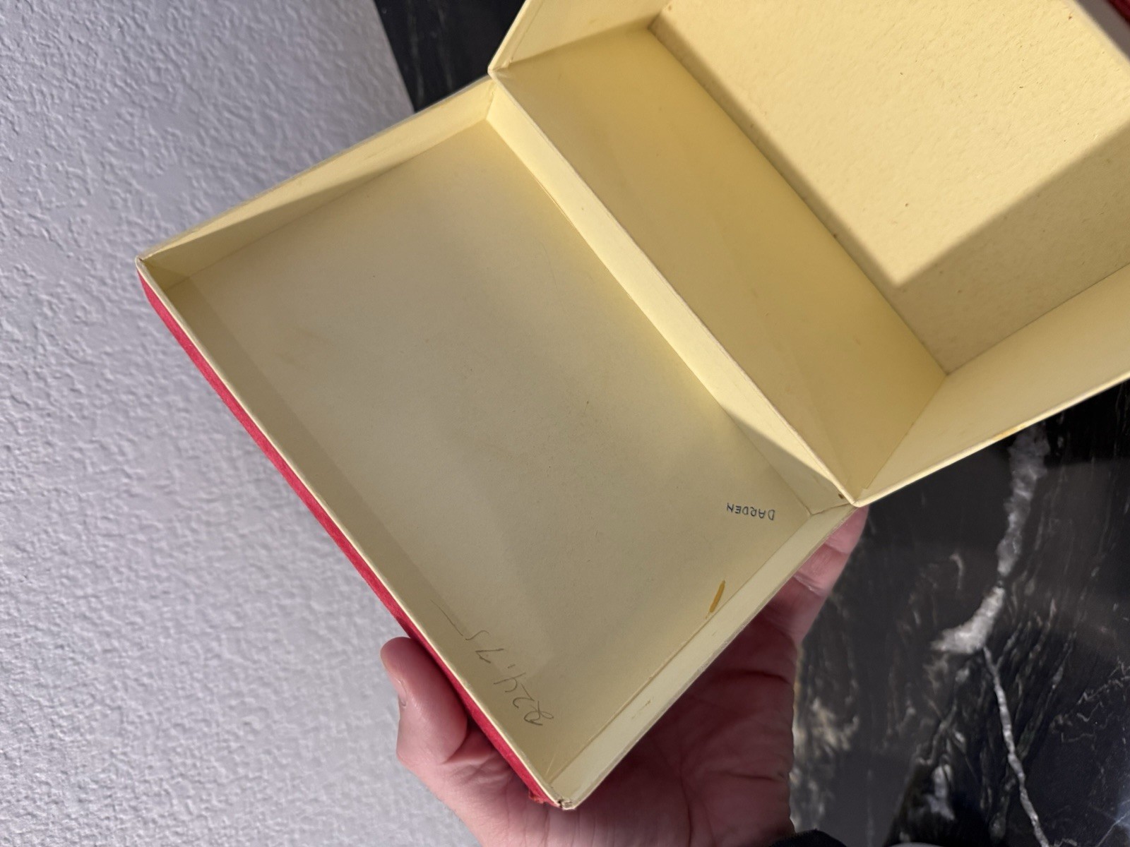 Leica M3 Red Suede Camera Box (7″x5″x4″) Leitz GMBH Wetzler Germany