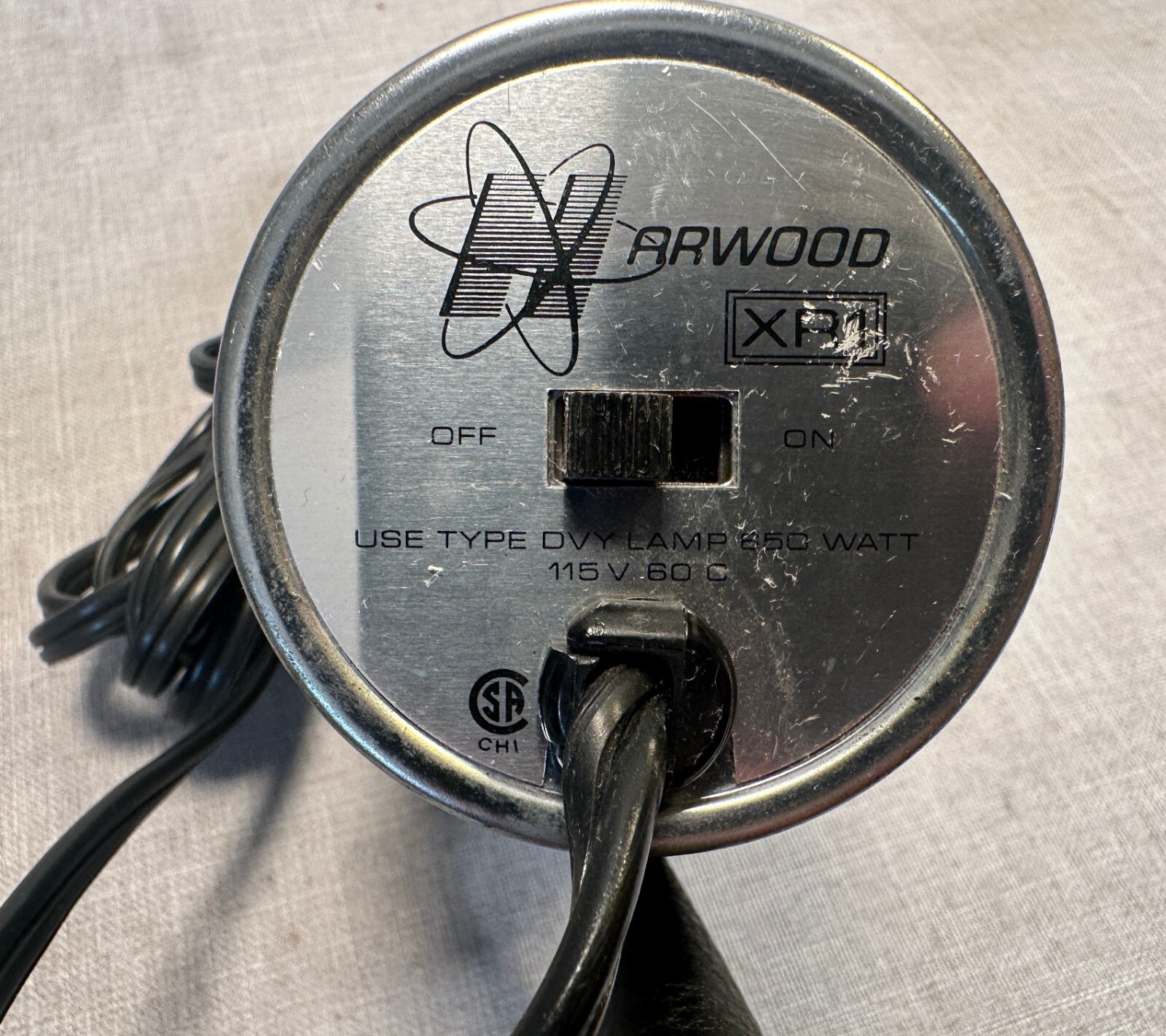 Vintage Harwood XR1 BRIGHT Incandescent Camera 650W Movie Light, WORKS! dvy lamp