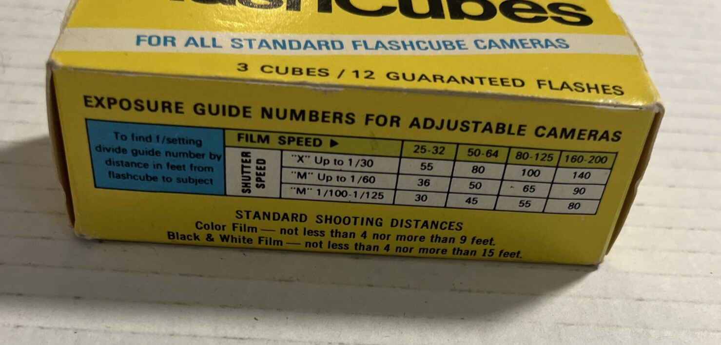 Vintage GE Flash Cubes 3 Pack General Electric NEW OLD STOCK Made In USA