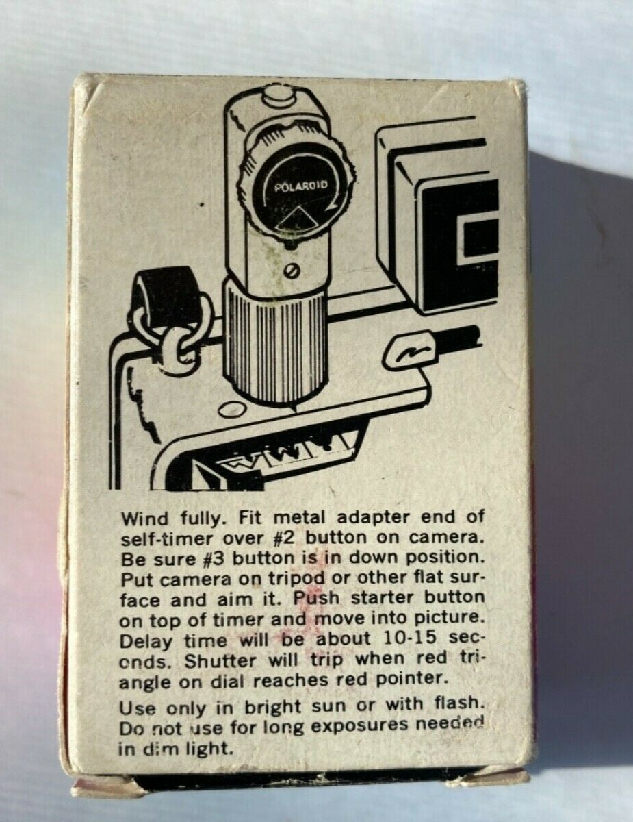 Vintage Polaroid Self-Timer #192 Original Box for Color Pack Cameras Retro Japan