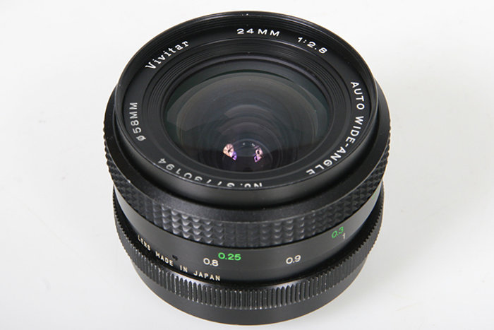 Vivitar 24mm f2.8 Nikon Non-AI Mount – manual focus Tokina