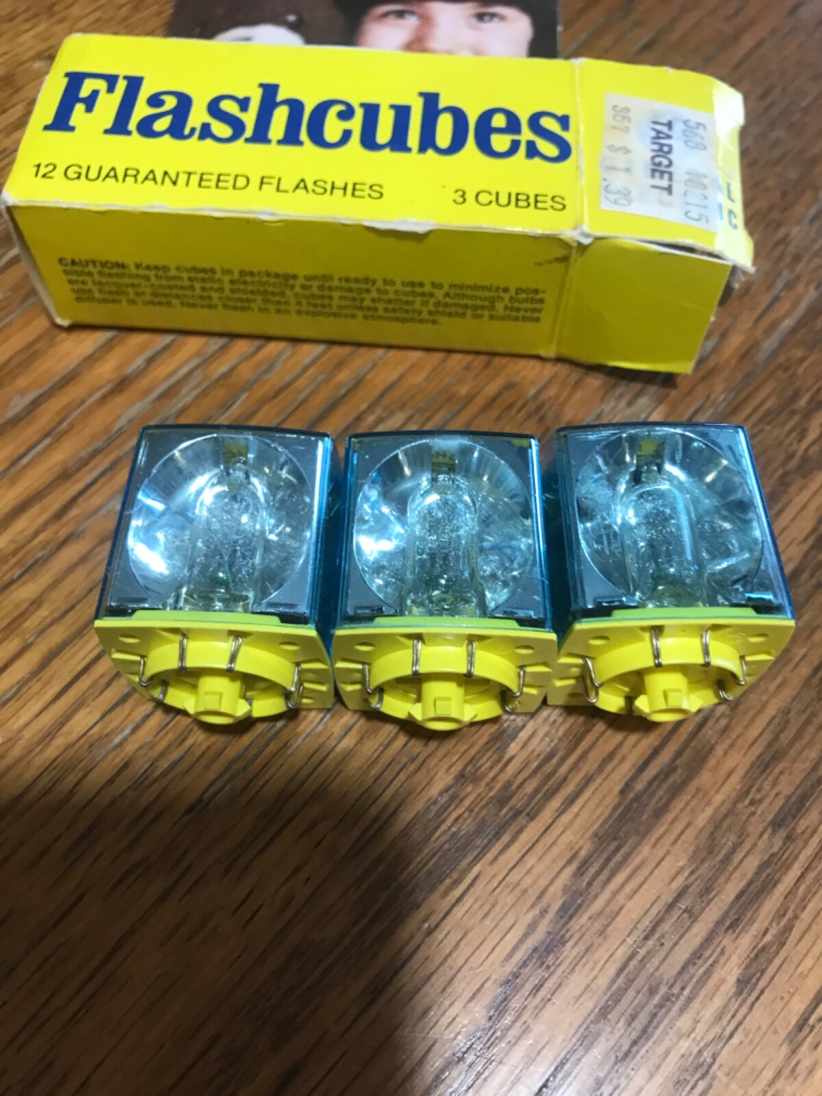 Vintage GE Flash Cubes, 3 cube, 12 flashes for Standard Cube Camera