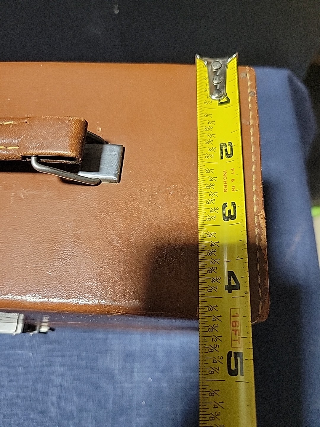 Vintage Hard Leather Movie Camera Case for Kodak Brown With Key Has Wear See Pic
