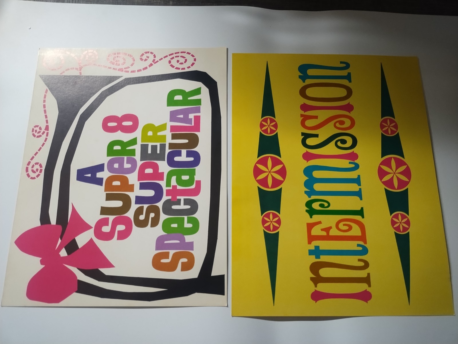 Vtg 1971 Bell & Howell 8 Full Color Title Cards Home Movies Intermission & More